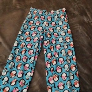 Girls Pengiun PJ Pants Size Small 7/8